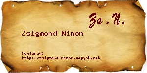 Zsigmond Ninon névjegykártya